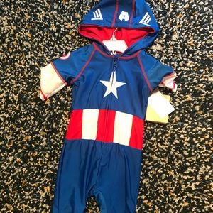 Disney Store Size 4 Captain America Swimsuit